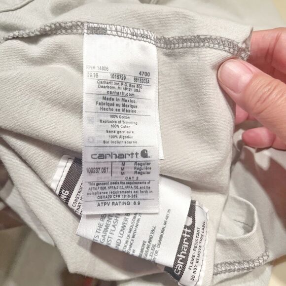 Carhartt Flame Resistance Force Cat 2 2112 Button Henley Long Sleeve Shirt - Picture 11 of 13